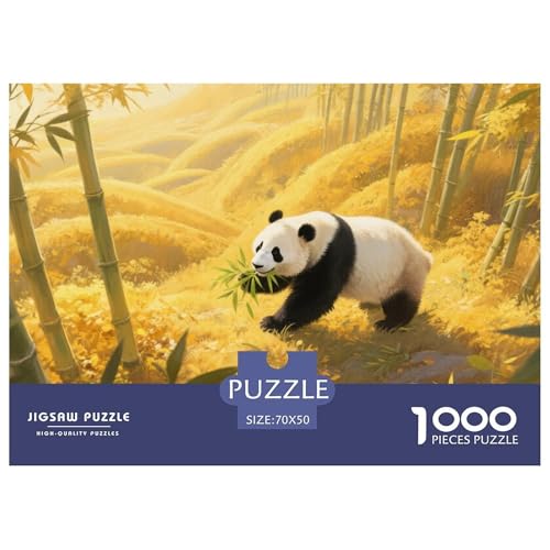 Panda Puzzle 1000-teilige Schwer Puzzle Spielzeug Lernspiel Impossible Herausforderungsspielzeug Für Erwachsene Und Kinder Ab 12 Jahren 70x50cm/1000pcs von DHBANEIOK