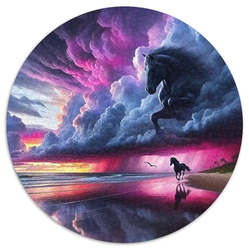 Pferd Puzzle 1000 Teile Schwer Puzzle Spielzeug Lernspiel Impossible Herausforderung Spielzeug Für Erwachsene Und Kinder Ab 12 Jahren 1000pcs (67.5x67.5cm) von DHBANEIOK