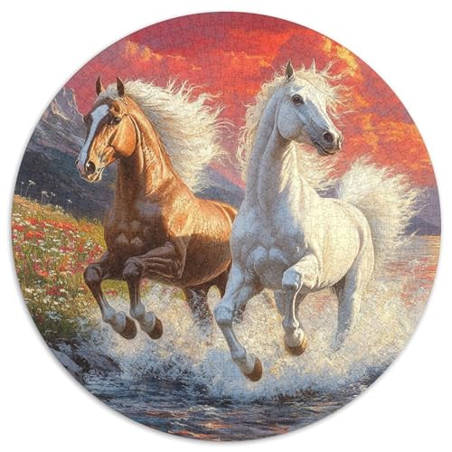 Pferd Puzzle 1000 Teile Schwer Puzzle Spielzeug Lernspiel Impossible Herausforderungsspielzeug Für Erwachsene Und Kinder Ab 12 Jahren 1000pcs (67.5x67.5cm) von DHBANEIOK