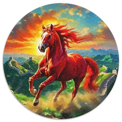 Pferd Puzzle 1000 Teile Schwer Puzzle Spielzeug Pädagogisches Spiel Impossible Herausforderungsspielzeug Für Erwachsene Kinder 1000pcs (67.5x67.5cm) von DHBANEIOK