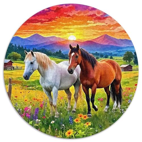 Pferd Puzzle 1000-teilige Schwer Puzzle Spielzeug Lernspiel Impossible Herausforderung Spielzeug Für Erwachsene Und Kinder Ab 14 Jahren 1000pcs (67.5x67.5cm) von DHBANEIOK
