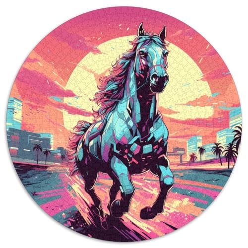 Pferd Puzzle 1000-teilige Schwer Puzzle Spielzeug Lernspiel Impossible Herausforderungsspielzeug Für Erwachsene Und Kinder Ab 12 Jahren 1000pcs (67.5x67.5cm) von DHBANEIOK