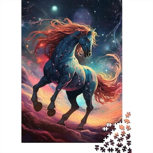 Pferd Puzzles 1000 Teile Schwer Puzzle Spielzeug Lernspiel Impossible Herausforderungsspielzeug Für Erwachsene Kinder 1000pcs (75x50cm) von DHBANEIOK