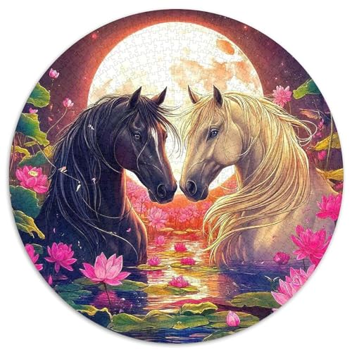 Pferd Puzzles 1000-teilige Schwer Puzzle Spielzeug Lernspiel Impossible Herausforderungsspielzeug Für Erwachsene Kinder 1000pcs (67.5x67.5cm) von DHBANEIOK