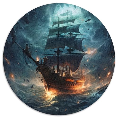PiRatteenschiff Puzzles 1000-teilige Schwer Puzzle Spielzeug Lernspiel Impossible Herausforderungsspielzeug Für Erwachsene Kinder 1000pcs (67.5x67.5cm) von DHBANEIOK