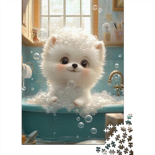 Pomeranier Puzzles 1000 Teile Schwer Puzzle Spielzeug Lernspiel Impossible Herausforderungsspielzeug Für Erwachsene Kinder 1000pcs (75x50cm) von DHBANEIOK