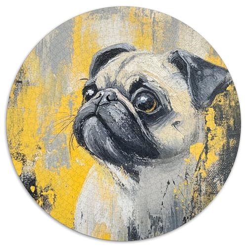 Pug Puzzle 1000-teilige Schwer Puzzle Spielzeug Lernspiel Impossible Herausforderung Spielzeug Für Erwachsene Kinder 1000pcs (67.5x67.5cm) von DHBANEIOK