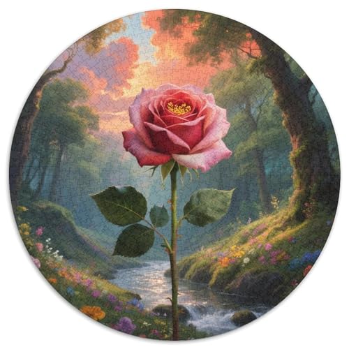 Rose Puzzle 1000-teilige Schwer Puzzle Spielzeug Lernspiel Impossible Herausforderung Spielzeug Für Erwachsene Kinder 1000pcs (67.5x67.5cm) von DHBANEIOK
