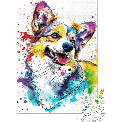 Schäferhund Puzzle 1000 Teile Schwer Puzzle Spielzeug Pädagogisches Spiel Impossible Herausforderungsspielzeug Für Erwachsene Kinder 1000pcs (75x50cm) von DHBANEIOK