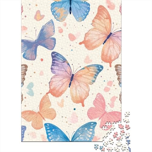 Schmetterling Puzzles 1000 Teile Schwer Puzzle Spielzeug Lernspiel Impossible Herausforderungsspielzeug Für Erwachsene Kinder 1000pcs (75x50cm) von DHBANEIOK