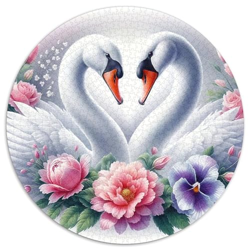 Schwan Puzzle 1000 Teile Schwer Puzzle Spielzeug Lernspiel Impossible Herausforderung Spielzeug Für Erwachsene Kinder 1000pcs (67.5x67.5cm) von DHBANEIOK
