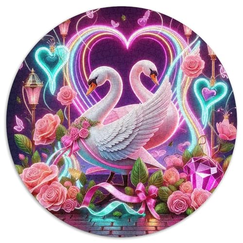 Schwan Puzzle 1000 Teile Schwer Puzzle Spielzeug Lernspiel Impossible Herausforderungsspielzeug Für Erwachsene Kinder 1000pcs (67.5x67.5cm) von DHBANEIOK