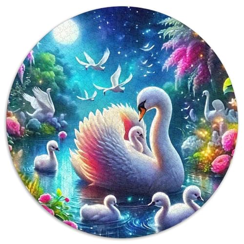 Schwan Puzzles 1000 Teile Schwer Puzzle Spielzeug Lernspiel Impossible Herausforderungsspielzeug Für Erwachsene Kinder 1000pcs (67.5x67.5cm) von DHBANEIOK