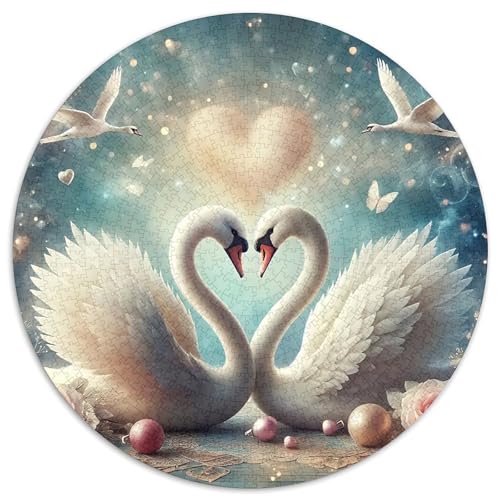 Schwan Puzzles 1000 Teile Schwer Puzzle Spielzeug Pädagogisches Spiel Impossible Herausforderungsspielzeug Für Erwachsene Kinder 1000pcs (67.5x67.5cm) von DHBANEIOK