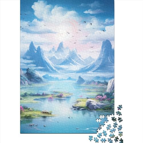 Seen and Snowy Bergs Puzzle 1000 Teile Schwer Puzzle Spielzeug Lernspiel Impossible Herausforderungsspielzeug Für Erwachsene Und Kinder Ab 14 Jahren 1000pcs (75x50cm) von DHBANEIOK