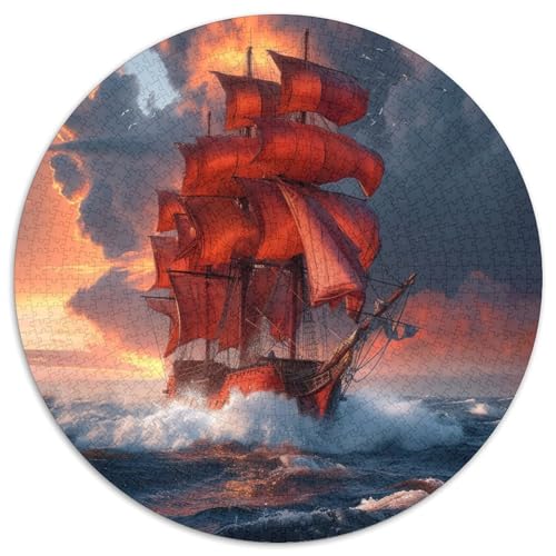 Segelboot Puzzle 1000-teilige Schwer Puzzle Spielzeug Lernspiel Impossible Herausforderung Spielzeug Für Erwachsene Kinder 1000pcs (67.5x67.5cm) von DHBANEIOK