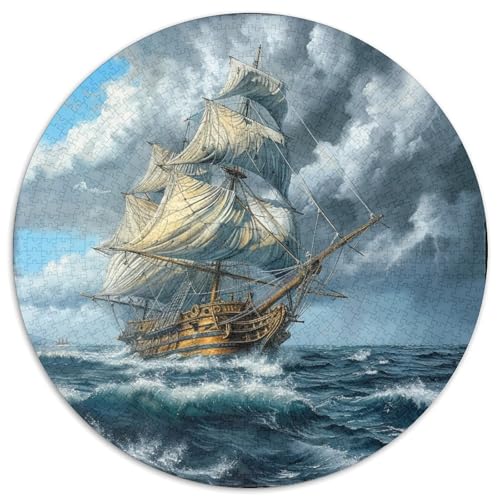 Segelboot Puzzles 1000 Teile Schwer Puzzle Spielzeug Pädagogisches Spiel Impossible Herausforderung Spielzeug Für Erwachsene Und Kinder Ab 12 Jahren 1000pcs (67.5x67.5cm) von DHBANEIOK