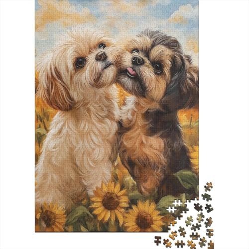 Shih Tzu. 1000 Stück Puzzles Für Erwachsene Stress Abbauen Familien-Puzzlespiel 1000-teiliges Puzzle Lernspiel Spielzeug Geschenk Puzzel 1000pcs (75x50cm) von DHBANEIOK