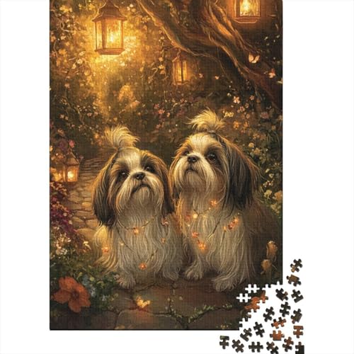 Shih Tzu. 1000 Stück Puzzles Für Erwachsene Stress Abbauen Familien-Puzzlespiel 1000-teiliges Puzzle Lernspiel Spielzeug Geschenk Puzzel 1000pcs (75x50cm) von DHBANEIOK