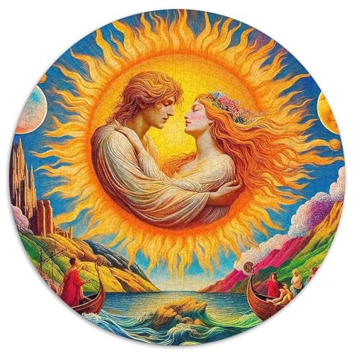 Sonne und Mond Puzzle 1000 Teile Schwer Puzzle Spielzeug Lernspiel Impossible Herausforderungsspielzeug Für Erwachsene Und Kinder Ab 14 Jahren 1000pcs (67.5x67.5cm) von DHBANEIOK