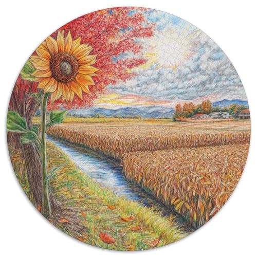 Sonnenblumen Puzzles 1000 Teile Schwer Puzzle Spielzeug Lernspiel Impossible Herausforderung Spielzeug Für Erwachsene Und Kinder Ab 14 Jahren 1000pcs (67.5x67.5cm) von DHBANEIOK