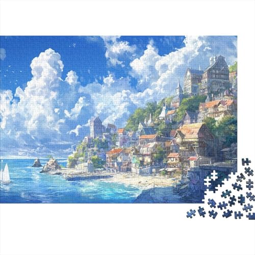 Sonnenuntergang am Hafen Puzzle 1000-teilige Schwer Puzzle Spielzeug Lernspiel Impossible Herausforderungsspielzeug Für Erwachsene Und Kinder Ab 14 Jahren 1000pcs (75x50cm) von DHBANEIOK