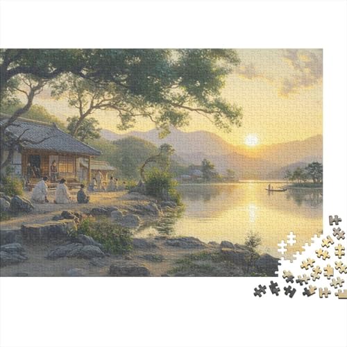Sonneset Puzzle 1000 Teile Schwer Puzzle Spielzeug Lernspiel Impossible Herausforderung Spielzeug Für Erwachsene Kinder 1000pcs (75x50cm) von DHBANEIOK