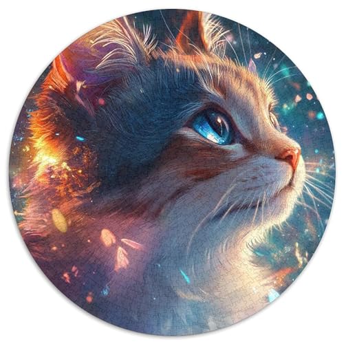 Space Katze Puzzle 1000-teilige Schwer Puzzle Spielzeug Lernspiel Impossible Herausforderung Spielzeug Für Erwachsene Kinder 1000pcs (67.5x67.5cm) von DHBANEIOK