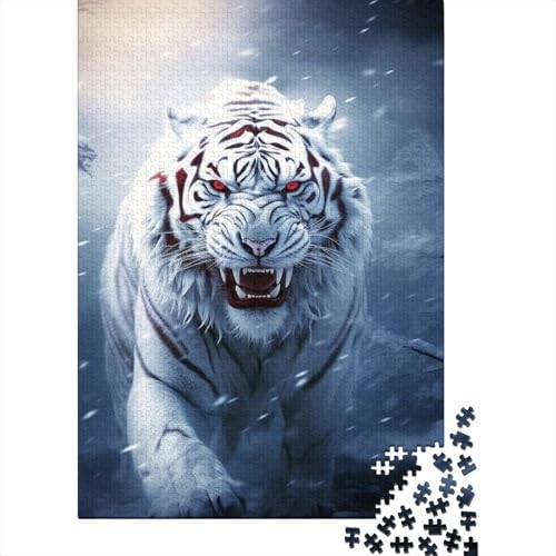 Tiger Puzzle 1000-teilige Schwer Puzzle Spielzeug Pädagogisches Spiel Impossible Herausforderungsspielzeug Für Erwachsene Und Kinder in Bewährter 1000pcs (75x50cm) von DHBANEIOK