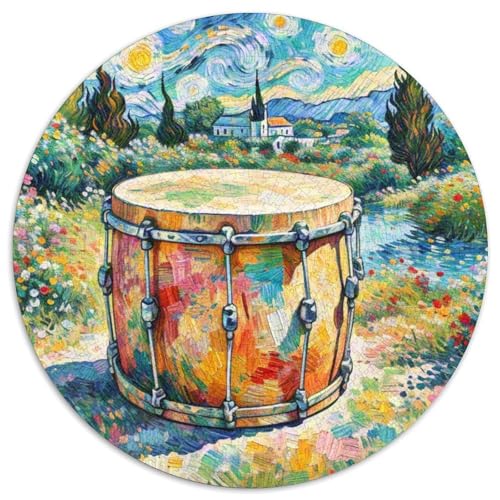 Trommel Puzzle 1000 Teile Schwer Puzzle Spielzeug Lernspiel Impossible Herausforderungsspielzeug Für Erwachsene Kinder 1000pcs (67.5x67.5cm) von DHBANEIOK