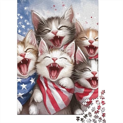 USA Kurzhaar 1000 Stück Puzzles Für Erwachsene Stress Abbauen Familien-Puzzlespiel Mit Poster in 1000- Puzzle Lernspiel Spielzeug Geschenk Puzzel 1000pcs (75x50cm) von DHBANEIOK