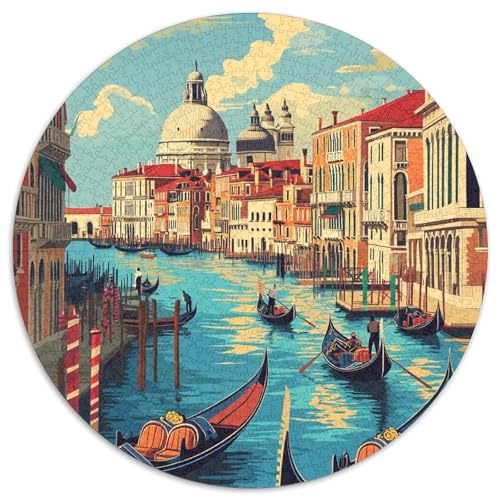 Venedig Kanäle Puzzle 1000 Teile Schwer Puzzle Spielzeug Lernspiel Impossible Herausforderungsspielzeug Für Erwachsene Kinder 1000pcs (67.5x67.5cm) von DHBANEIOK