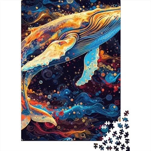 Wal Puzzle 1000 Teile Schwer Puzzle Spielzeug Pädagogisches Spiel Impossible Herausforderungsspielzeug Für Erwachsene Kinder 1000pcs (75x50cm) von DHBANEIOK