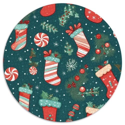 Weihnachten Socks Puzzle 1000 Teile Schwer Puzzle Spielzeug Lernspiel Impossible Herausforderungsspielzeug Für Erwachsene Und Kinder Ab 14 Jahren 1000pcs (67.5x67.5cm) von DHBANEIOK