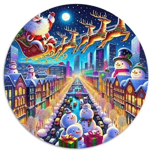 Weihnachtsmann Puzzle 1000-teilige Schwer Puzzle Spielzeug Lernspiel Impossible Herausforderung Spielzeug Für Erwachsene Kinder 1000pcs (67.5x67.5cm) von DHBANEIOK