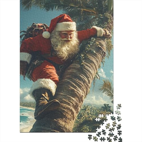 Weihnachtsmann Puzzle 1000-teilige Schwer Puzzle Spielzeug Lernspiel Impossible Herausforderung Spielzeug Für Erwachsene Kinder 1000pcs (75x50cm) von DHBANEIOK