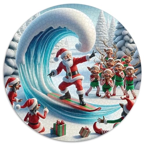 Weihnachtsmann Puzzles 1000 Teile Schwer Puzzle Spielzeug Lernspiel Impossible Herausforderung Spielzeug Für Erwachsene Kinder 1000pcs (67.5x67.5cm) von DHBANEIOK