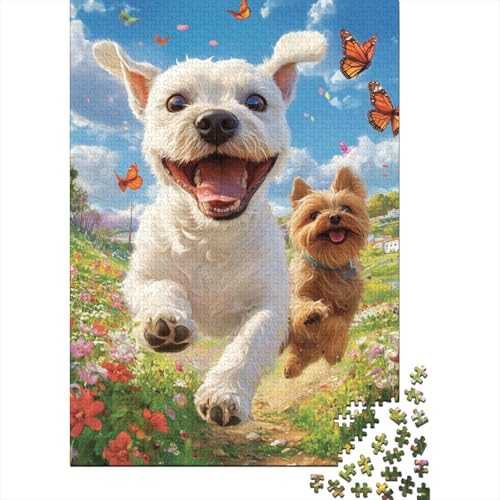 West Highland White Terrier 1000 Stück Puzzles Für Erwachsene Stress Abbauen Familien-Puzzlespiel Mit Poster in 1000- Puzzle Lernspiel Spielzeug Geschenk Puzzel 1000pcs (75x50cm) von DHBANEIOK