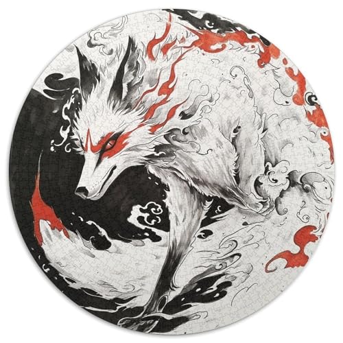 Wolf Puzzle 1000 Teile Schwer Puzzle Spielzeug Pädagogisches Spiel Impossible Herausforderungsspielzeug Für Erwachsene Und Kinder in Bewährter 1000pcs (67.5x67.5cm) von DHBANEIOK
