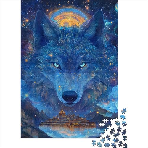 Wolf Puzzle 1000 Teile Schwer Puzzle Spielzeug Pädagogisches Spiel Impossible Herausforderungsspielzeug Für Erwachsene Und Kinder in Bewährter 1000pcs (75x50cm) von DHBANEIOK