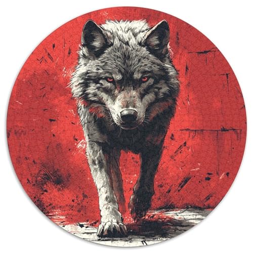 Wolf Puzzle 1000-teilige Schwer Puzzle Spielzeug Lernspiel Impossible Herausforderungsspielzeug Für Erwachsene Kinder 1000pcs (67.5x67.5cm) von DHBANEIOK