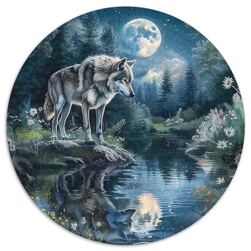 Wolf Puzzle 1000-teilige Schwer Puzzle Spielzeug Pädagogisches Spiel Impossible Herausforderung Spielzeug Für Erwachsene Und Kinder Ab 14 Jahren 1000pcs (67.5x67.5cm) von DHBANEIOK