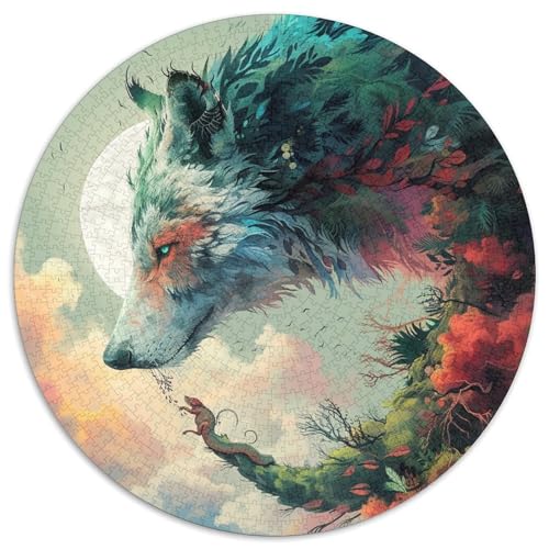 Wolf Puzzle 1000-teilige Schwer Puzzle Spielzeug Pädagogisches Spiel Impossible Herausforderungsspielzeug Für Erwachsene Kinder 1000pcs (67.5x67.5cm) von DHBANEIOK