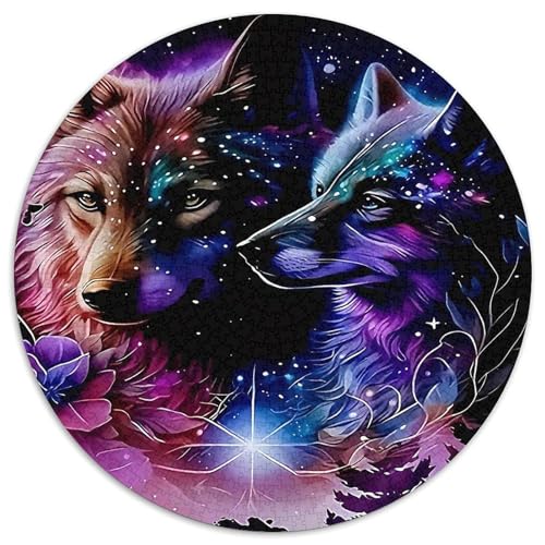 Wolf Puzzle 1000-teilige Schwer Puzzle Spielzeug Pädagogisches Spiel Impossible Herausforderungsspielzeug Für Erwachsene Kinder 1000pcs (67.5x67.5cm) von DHBANEIOK