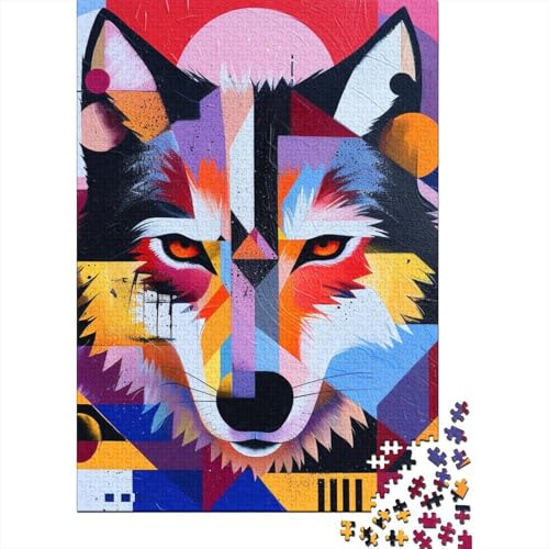 Wolf Puzzles 1000 Teile Schwer Puzzle Spielzeug Pädagogisches Spiel Impossible Herausforderung Spielzeug Für Erwachsene Und Kinder in Bewährter 1000pcs (75x50cm) von DHBANEIOK