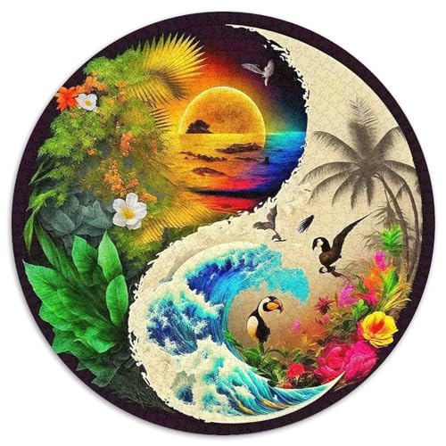 Yin-Yang Puzzle 1000 Teile Schwer Puzzle Spielzeug Lernspiel Impossible Herausforderungsspielzeug Für Erwachsene Und Kinder Ab 14 Jahren 1000pcs (67.5x67.5cm) von DHBANEIOK