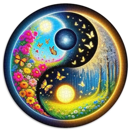 Yin-Yang Puzzle 1000 Teile Schwer Puzzle Spielzeug Pädagogisches Spiel Impossible Herausforderungsspielzeug Für Erwachsene Und Kinder Ab 14 Jahren 1000pcs (67.5x67.5cm) von DHBANEIOK