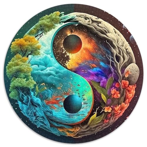 Yin-Yang Puzzles 1000 Teile Schwer Puzzle Spielzeug Lernspiel Impossible Herausforderung Spielzeug Für Erwachsene Und Kinder in Bewährter 1000pcs (67.5x67.5cm) von DHBANEIOK