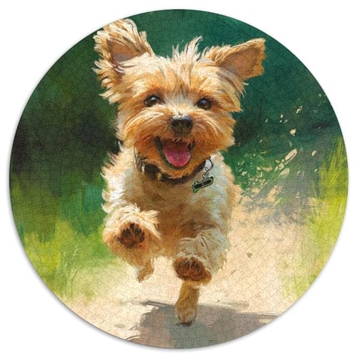 Yorkshire Terrier Puzzle 1000-teilige Schwer Puzzle Spielzeug Lernspiel Impossible Herausforderungsspielzeug Für Erwachsene Und Kinder Ab 12 Jahren 1000pcs (67.5x67.5cm) von DHBANEIOK