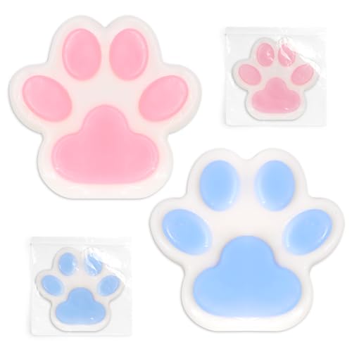 2 Stück Quetschspielzeug Katzenpfoten 15 x 14 cm, Squishy Katzenpfote, Anti-Stress-Spielzeug für Kinder und Erwachsene (XXXXL) von DHINCHANSAIB